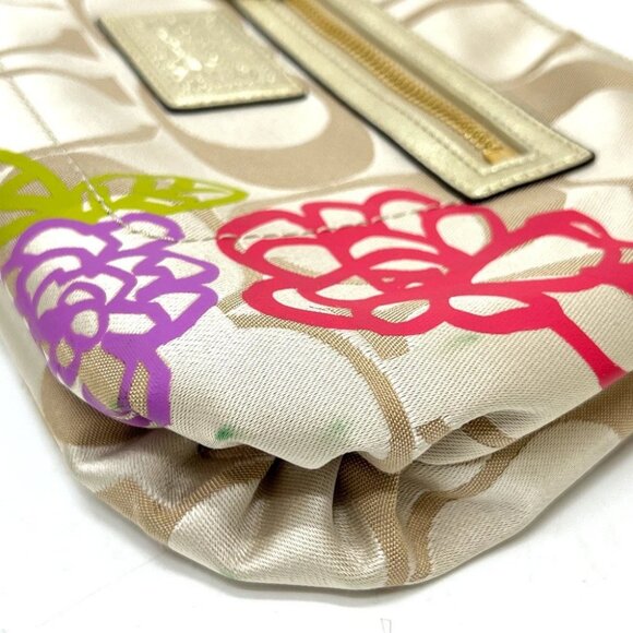 COACH F20761 Poppy Daisy Floral Applique Signature Crossbody Bag Shoulder Bag - Picture 10 of 16